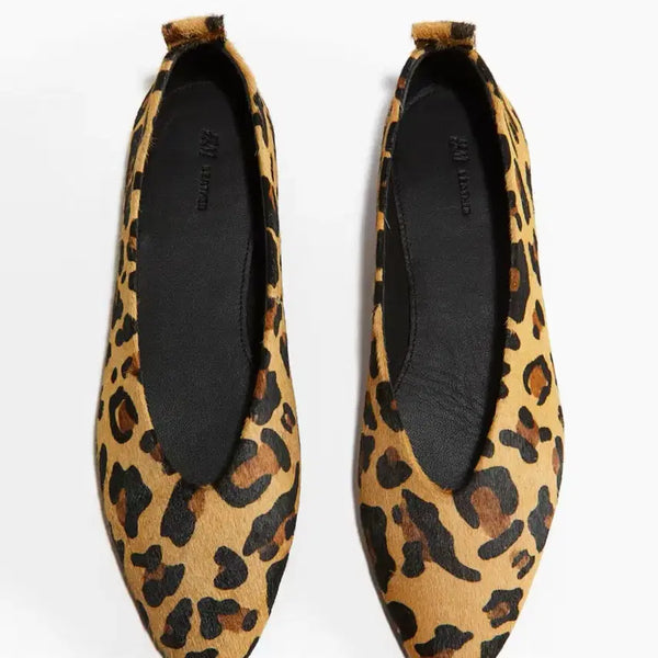 [BUNJANG] H&M Premium Leopard Pattern Flat Shoes / H&M premium 레오파드 패턴 플랫 슈즈
