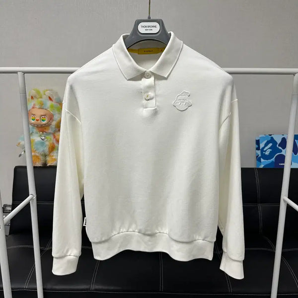 [BUNJANG] WIDE ANGLE Women's White Collar Sweatshirt (Size 95) / (사이즈95)와이드앵글-신형 여자 카라 맨투맨