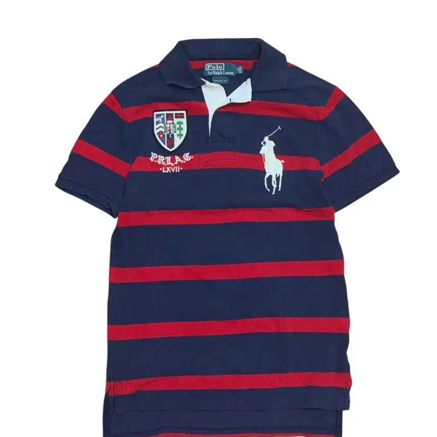 [BUNJANG] Polo Ralph Lauren Big Pony Striped Short Sleeve Polo Shirt / 폴로 랄프로렌 빅포니 스트라이프 반팔 카라티