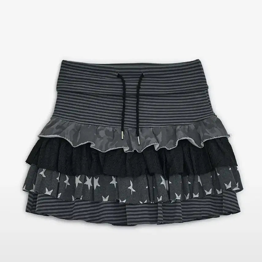 [BUNJANG] Hug Your Skin Layered Skirt Charcoal / 허그유어스킨 허유스 캉캉 레이어드 스커트 치마 차콜