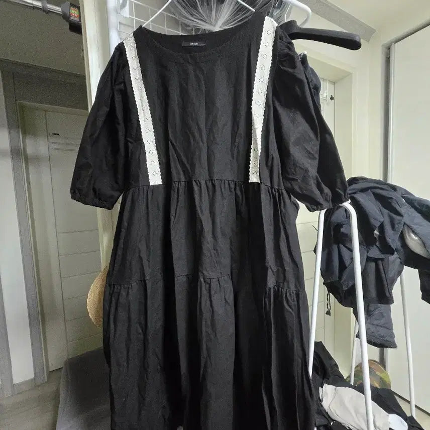 [BUNJANG] Puff Sleeve Loose Fit Long Dress / 루즈핏롱원피스,오버핏롱원피스,롱원피스,퍼프롱원피스,캉캉롱원피스