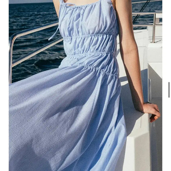 [BUNJANG] Lamerei Seersucker Dress Sky Blue / 라메레이 시어서커 드레스 sky blue