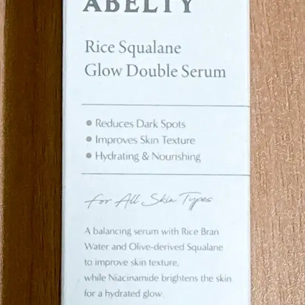 [BUNJANG] Abely Rice Squalane Glow Double Serum / 피부결 개선 아벨티 라이스 스쿠알란 글로우 더블 세럼