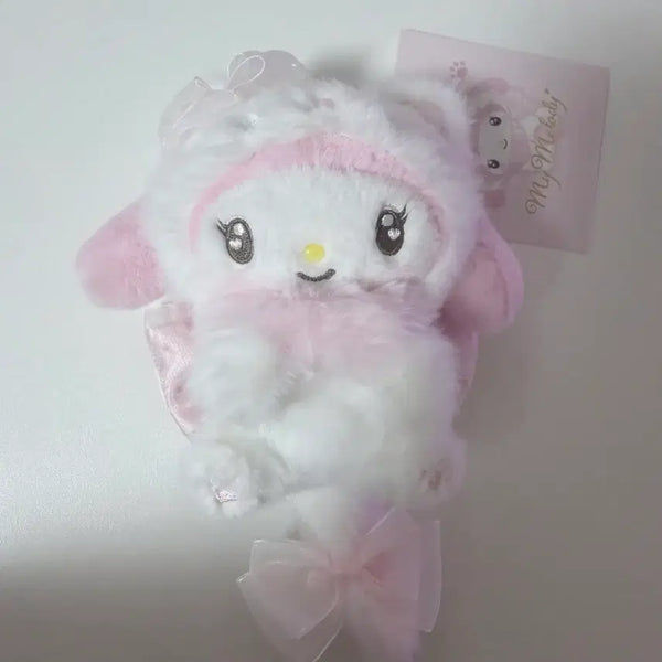 [BUNJANG] Milky Coneco My Melody Mascot Keychain Plush / 밀키코네코 마이멜로디 마스코트 키링 인형