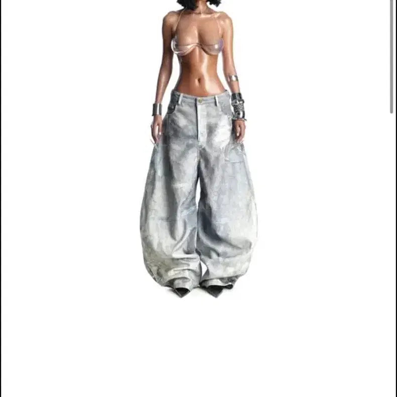 [BUNJANG] Feng System Denim Wide Pants / Feng system denim b6