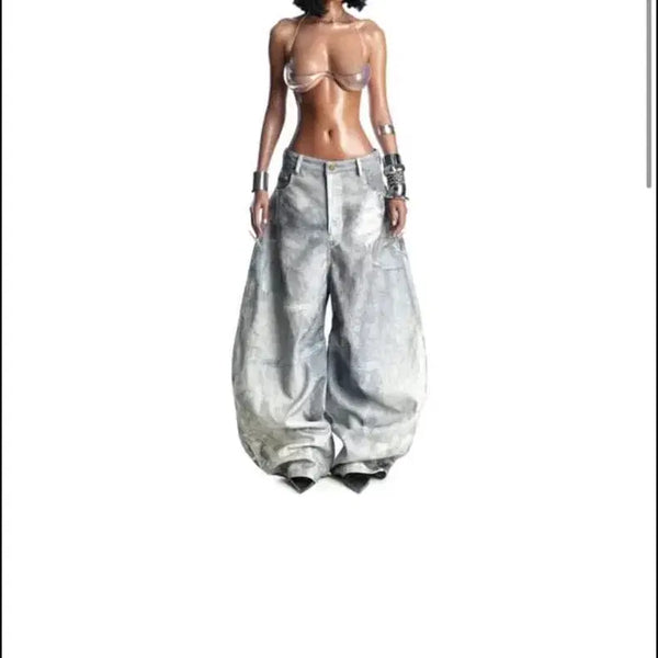 [BUNJANG] Feng System Denim Wide Pants / Feng system denim b6