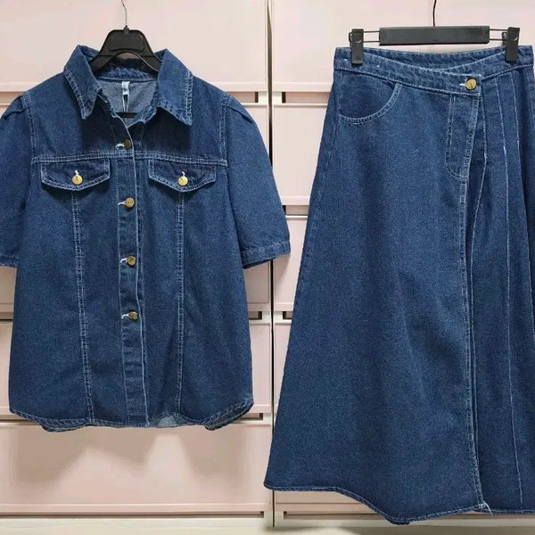 [BUNJANG] Denim Jacket & Skirt Set / 청자켓&청스커트 세트 새상품