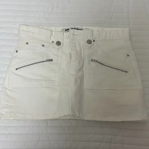 [BUNJANG] Black Up Kelsing Zipper Skirt Pants Ivory M / 블랙업 켈싱 지퍼 스커트팬츠 아이보리 M