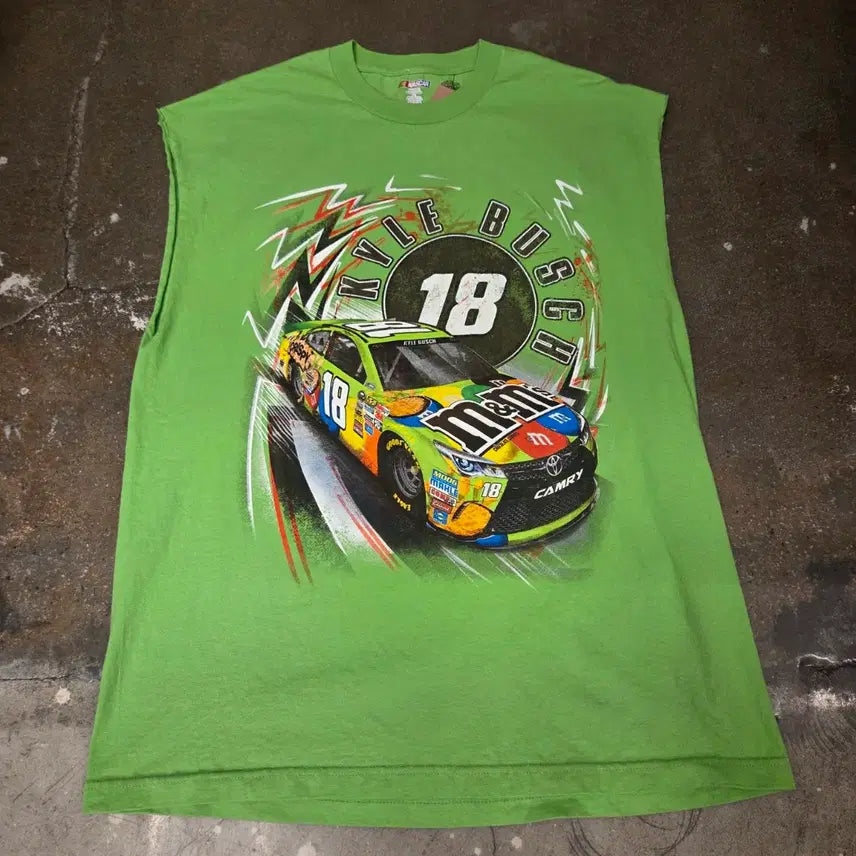 [BUNJANG] Kyle Busch M&M's Racing Sleeveless Tank Top XL / 나스카 엠앤엠즈 레이싱 카일부시 18번 민소매 나시티