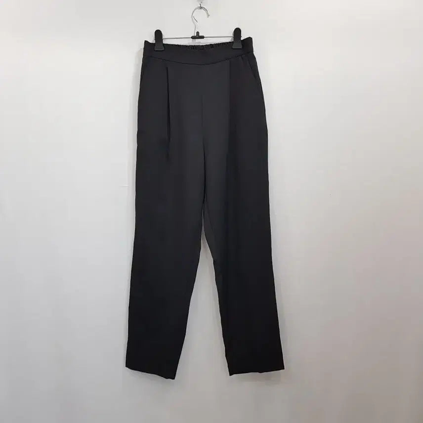 [BUNJANG] Vintage Black Pin Tuck Stretchy Bootcut Slacks Pants (Women's M) / R705 빈티지 밴딩 검정 핀턱 오피스룩 하객룩 스판 일자 슬랙스 바지 여M