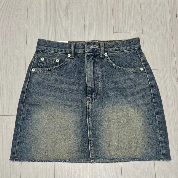 [BUNJANG] Washed Denim Skirt - New / 워싱 청치마 스커트 새상품