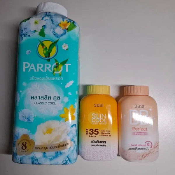 [BUNJANG] Parrot Botanicals Cooling Powder 260g & Sasi BB & Sun Cool Loose Powders / 태국 파우더
