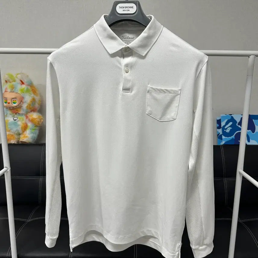 [BUNJANG] Titleist White Long Sleeve Collar T-Shirt Size 100 / (사이즈100)타이틀리스트-화이트 긴팔 카라티