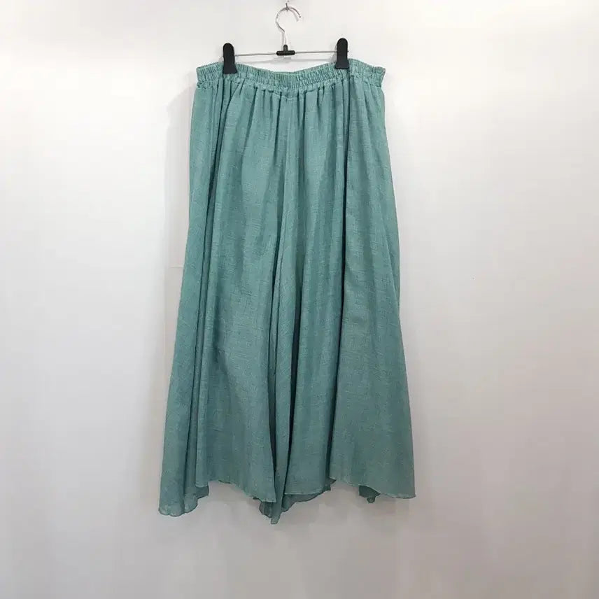 [BUNJANG] Vintage Shoe Mint Avant-garde 9-part Wide Leg Pants / R709 빈티지 밴딩 민트색 아방가르드 9부 통 와이드 바지 여2XL