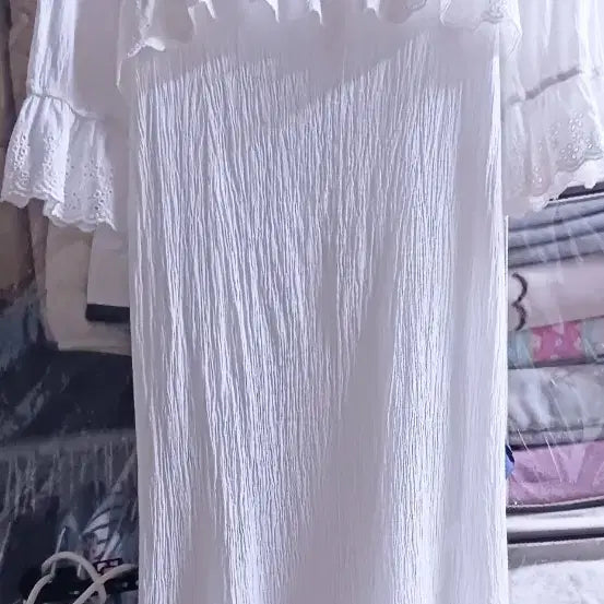 [BUNJANG] Princess Line Square Neck Long Dress / 프린세스라인 스퀘어넥 원피스
