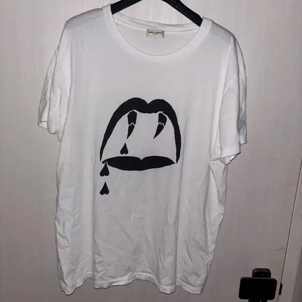 [BUNJANG] Saint Laurent Bloodlust Short Sleeve T-Shirt White / [L] 생로랑 블러드러스터 반팔 화이트