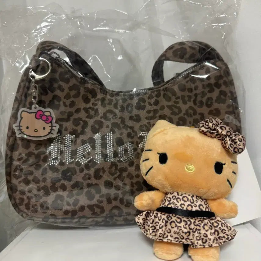 [BUNJANG] Spins Leopard Tanning Kitty Bag & Plush / 오늘만 할인) 스핀스 스핀즈 호피 태닝키티 가방, 인형 일괄 판매