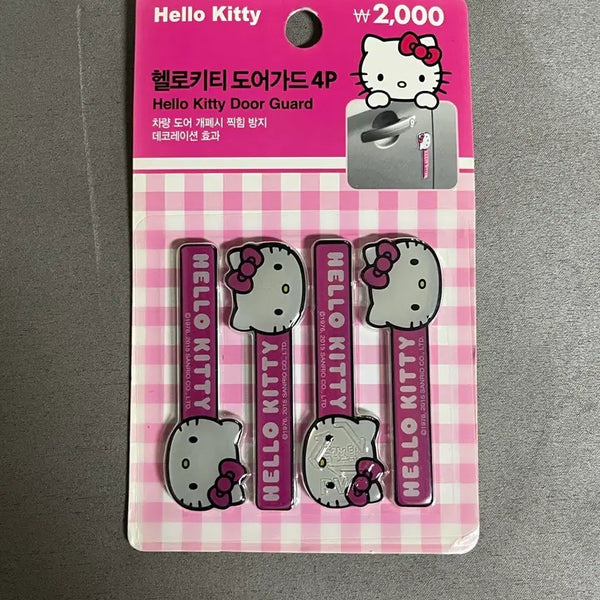 [BUNJANG] Hello Kitty Classic Car Door Guards Sticker Set Retro / 헬로키티 도어가드 고전 희귀 레트로 자동차 꾸미기 스티커 갸루