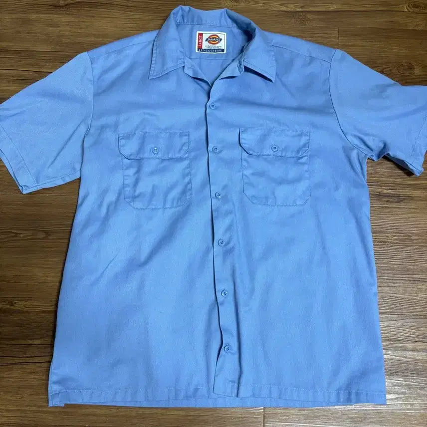 [BUNJANG] Dickies 1574 Short Sleeve Work Shirt Sky Blue (Size L) / 디키즈 1574 반팔 워크셔츠  L사이즈 판매합니다