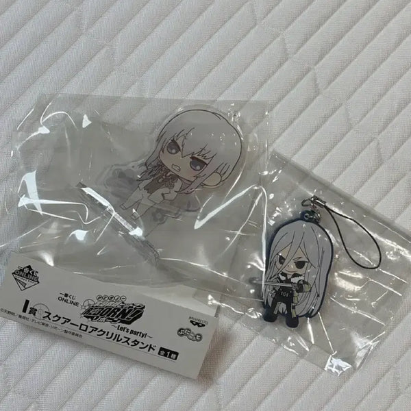 [BUNJANG] Reborn! Varia Squalo White Suit Acrylic Stand + Rubber Strap Bundle Set / 가정교사 히트맨 리본 바리아 스쿠알로 백정장 아크릴 스탠드 + 러버스트랩 일괄