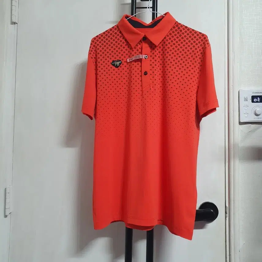 [BUNJANG] Phantom Golf Men's Functional Short-Sleeve Polo Shirt L (Orange) / 팬텀골프 남자 기능성 반팔카라티 L 100 주황