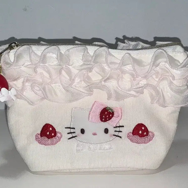 [BUNJANG] Hello Kitty Ichigo Series Pouch / 키티 이치고 시리즈 파우치