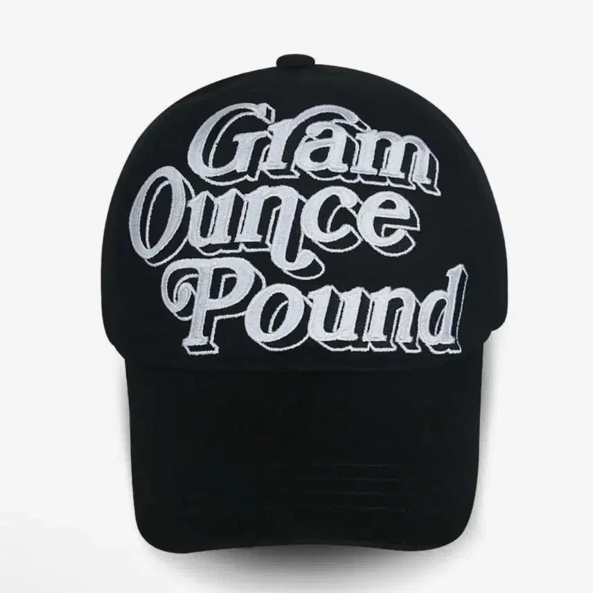 [BUNJANG] Gram Ounce Pound Black Ball Cap / 그램 아운스 파운드 블랙 볼캡 모자
