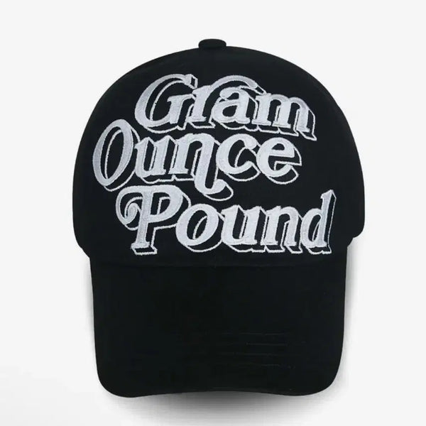 [BUNJANG] Gram Ounce Pound Black Ball Cap / 그램 아운스 파운드 블랙 볼캡 모자