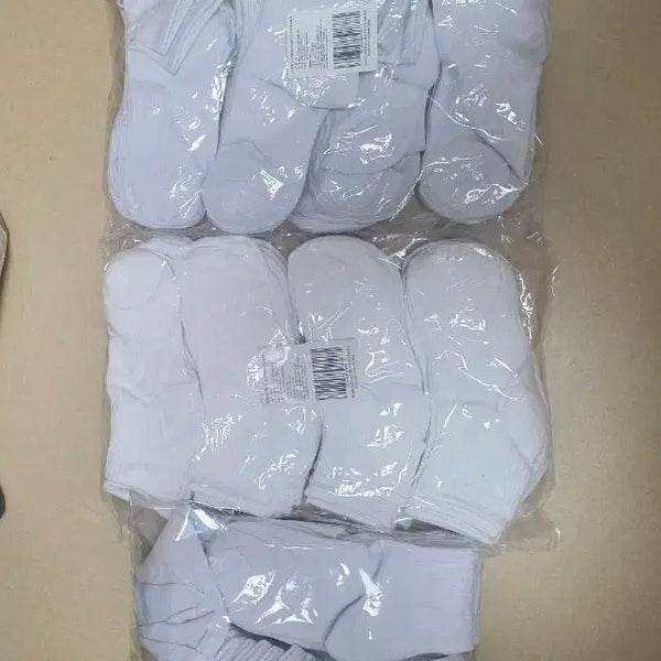 [BUNJANG] Basic Cotton Socks 60-Pair Bundle / 새하얀 면 양말 60켤레 일괄