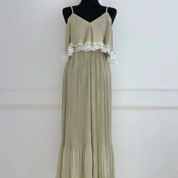 [BUNJANG] Mayyun Tinkerbell Long Dress M Green Tea / 메이윤 팅커벨 롱 원피스 M 그린티