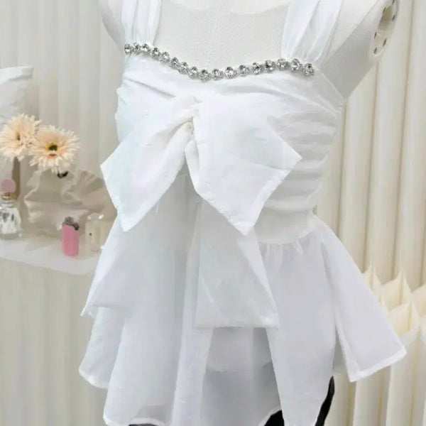 [BUNJANG] Imported Clothing Cubic Chiffon Sleeveless Top / 수입의류 큐빅쉬폰나시(텍새상품)양산형 데이트룩