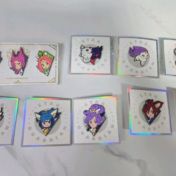[BUNJANG] League of Legends Star Guardian Limited Edition Badge Set / 리그오브레전드 롤 별수호자 한정판 뱃지세트