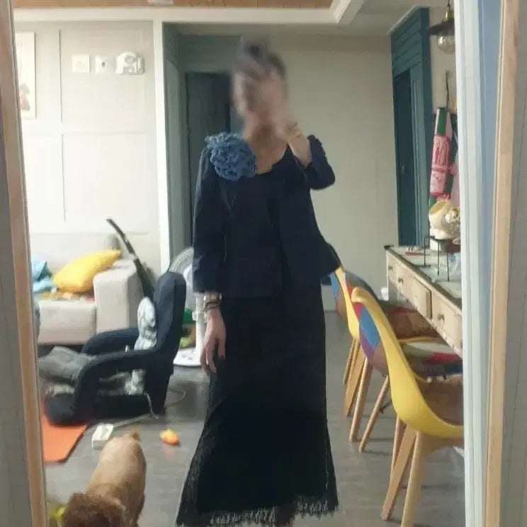 [BUNJANG] Japanese Lace Long Skirt / 일본 레이스 롱 스커트.44~55.사용감없음