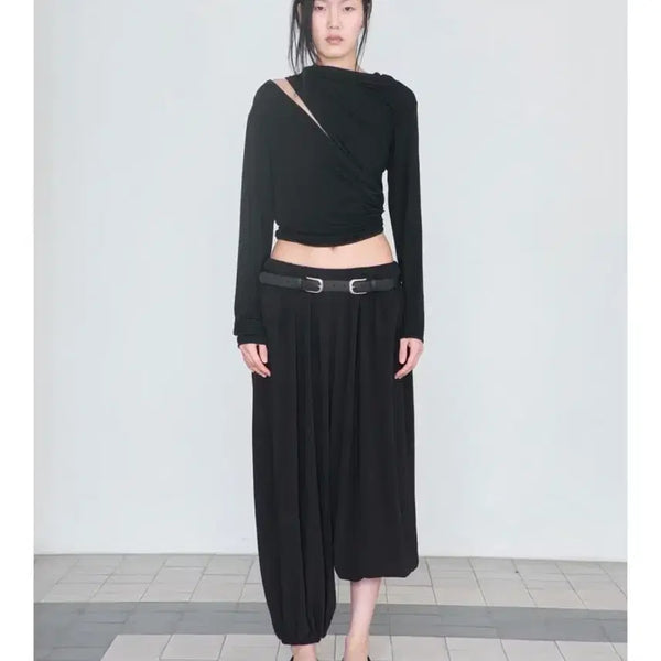 [BUNJANG] Seric Wide Balloon Pants Black / 세릭 wide balloon pants black