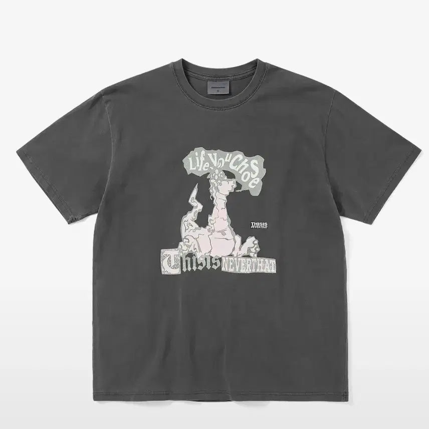 [BUNJANG] thisisneverthat Old Dragon Tee Charcoal / (L) 디스이즈네버댓 올드 드래곤 티 차콜