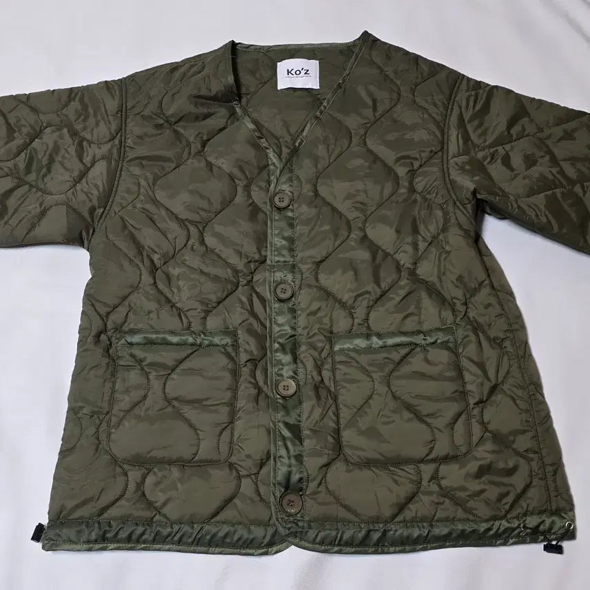 [BUNJANG] Men's Olive Green Quilted Jacket / [깨끗] 남성 올리브색 퀼팅 자켓 깔깔이