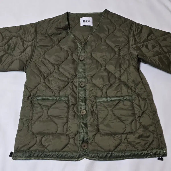 [BUNJANG] Men's Olive Green Quilted Jacket / [깨끗] 남성 올리브색 퀼팅 자켓 깔깔이