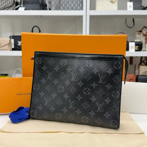 [BUNJANG] Louis Vuitton Eclipse Pochette Voyage Clutch MM / [MM] 루이비통 이클립스 포쉐트 보야주 클러치