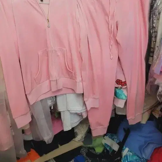 [BUNJANG] Juicy Couture Velour Tracksuit Set Pink M / 쥬시꾸뛰 벨루어 트레이닝 세트 핑크M