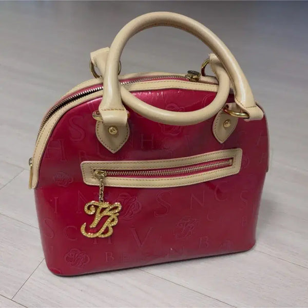 [BUNJANG] Pink Embossed Logo Tote Bag / 가방