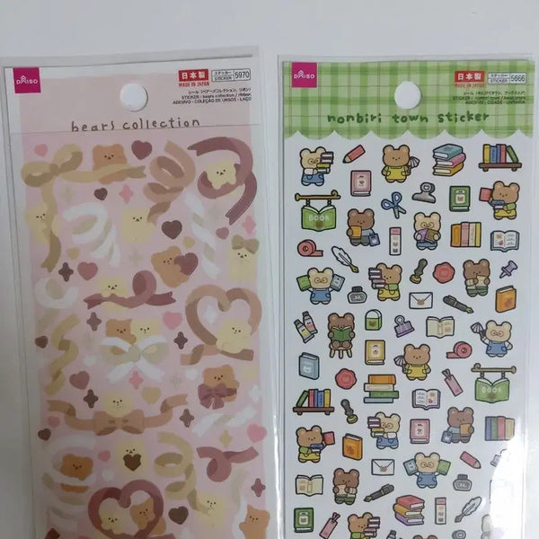 [BUNJANG] Japan Daiso GOMDORI Sticker Bundle Set / 일괄)일본 다이소 곰돌이 스티커