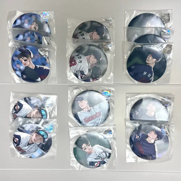 [BUNJANG] Lotte Giants Illustrated Mirror Keyring - Various Players / 롯데자이언츠 일러스트 손거울 키링 가챠 윤동희 김원중 이호준 한동희 정현수 홍민기 윤성빈