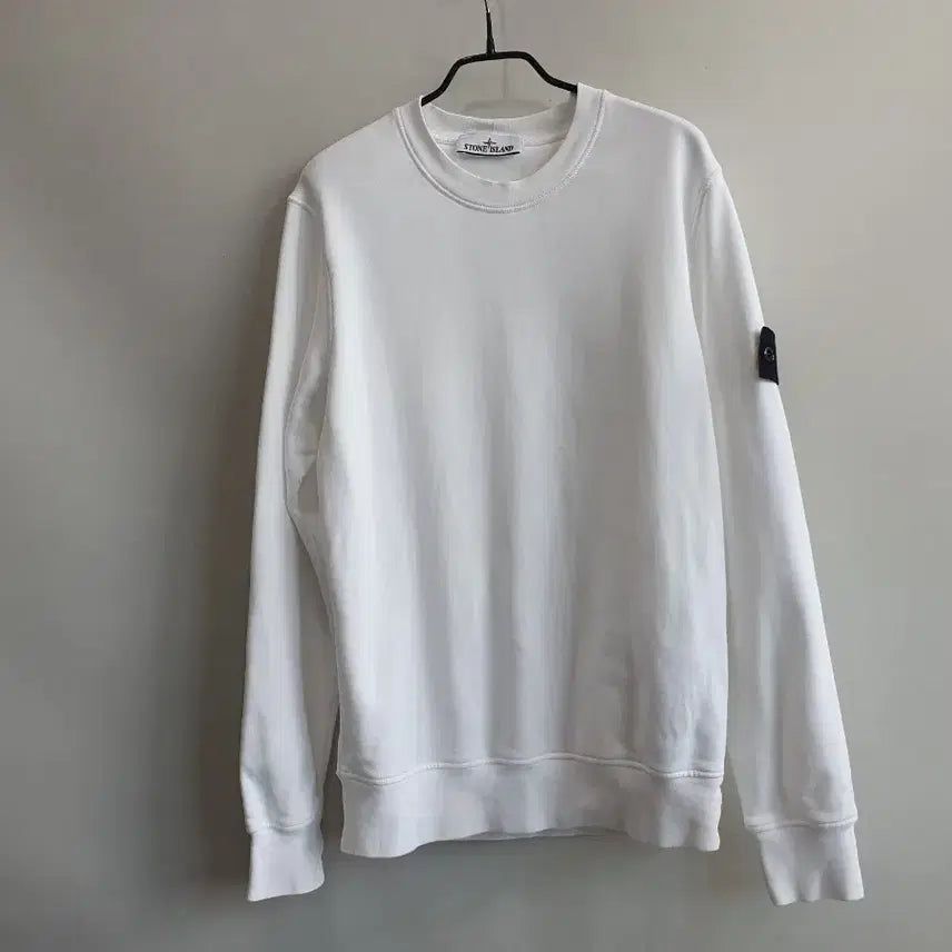 [BUNJANG] Stone Island White Sweatshirt Size S / 스톤아일랜드 화이트 맨투맨 S
