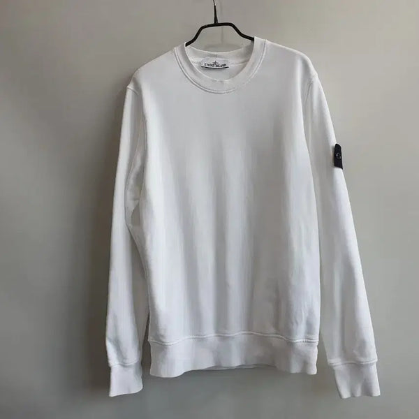 [BUNJANG] Stone Island White Sweatshirt Size S / 스톤아일랜드 화이트 맨투맨 S