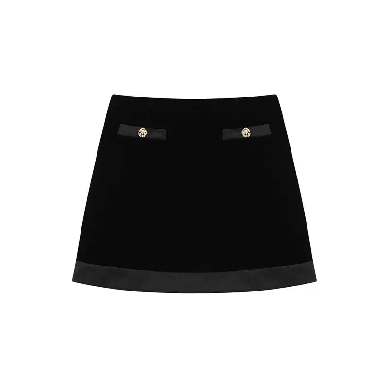 [BUNJANG] JOHNNY HATES JAZZ VELVET MINI SKIRT - BLACK / [택있음] 쟈니헤잇재즈 VELVET MINI SKIRT - BLACK
