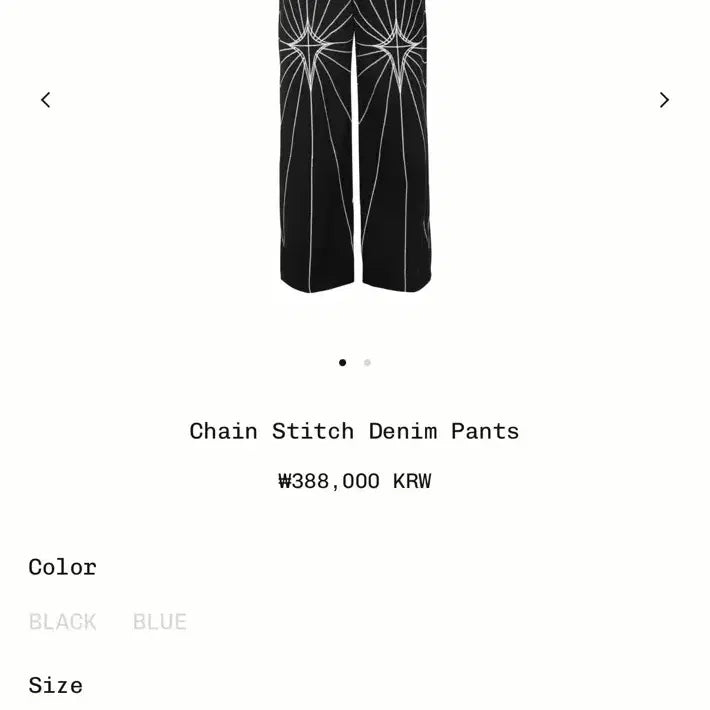 [BUNJANG] THUG CLUB Chain Stitch Denim Pants Black Size 3 / 떠그클럽 체인 스티치 데님 팬츠 블랙 3사이즈