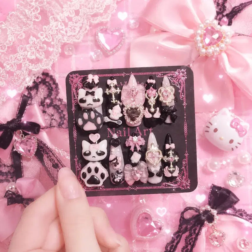 [BUNJANG] Handmade Jirei-kei Nail Tips / 지뢰계 수제 네일팁