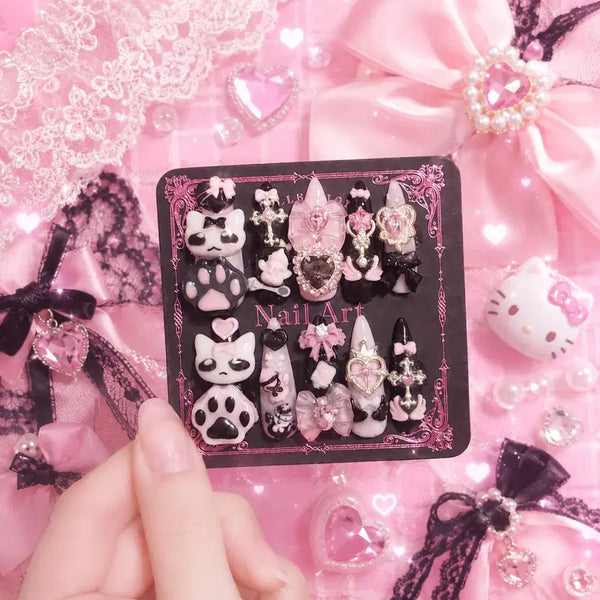 [BUNJANG] Handmade Jirei-kei Nail Tips / 지뢰계 수제 네일팁