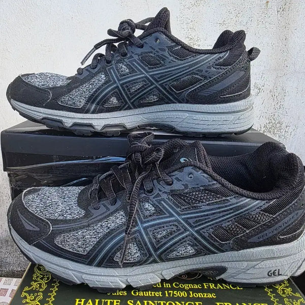 [BUNJANG] ASICS Gel-Venture 6 Trail Running Shoes Black Stone Grey / 아식스 젤벤처6 블랙 스톤그레이 235 트레일 러닝화 운동화