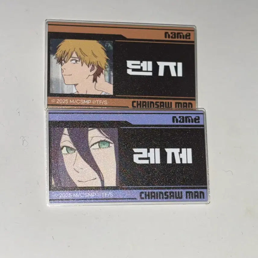 [BUNJANG] Chainsaw Man Denji & Reze Acrylic Name Tag / 체인소맨 덴지 레제 아크릴 명찰 카페 팝업